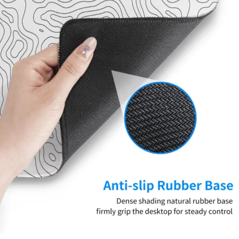 Black and White Mouse Pad Large Computer Gaming Accessories Mousepads Desk Mats Carpet Anti-Slip Laptop Soft Mice Pad Mouse Mat