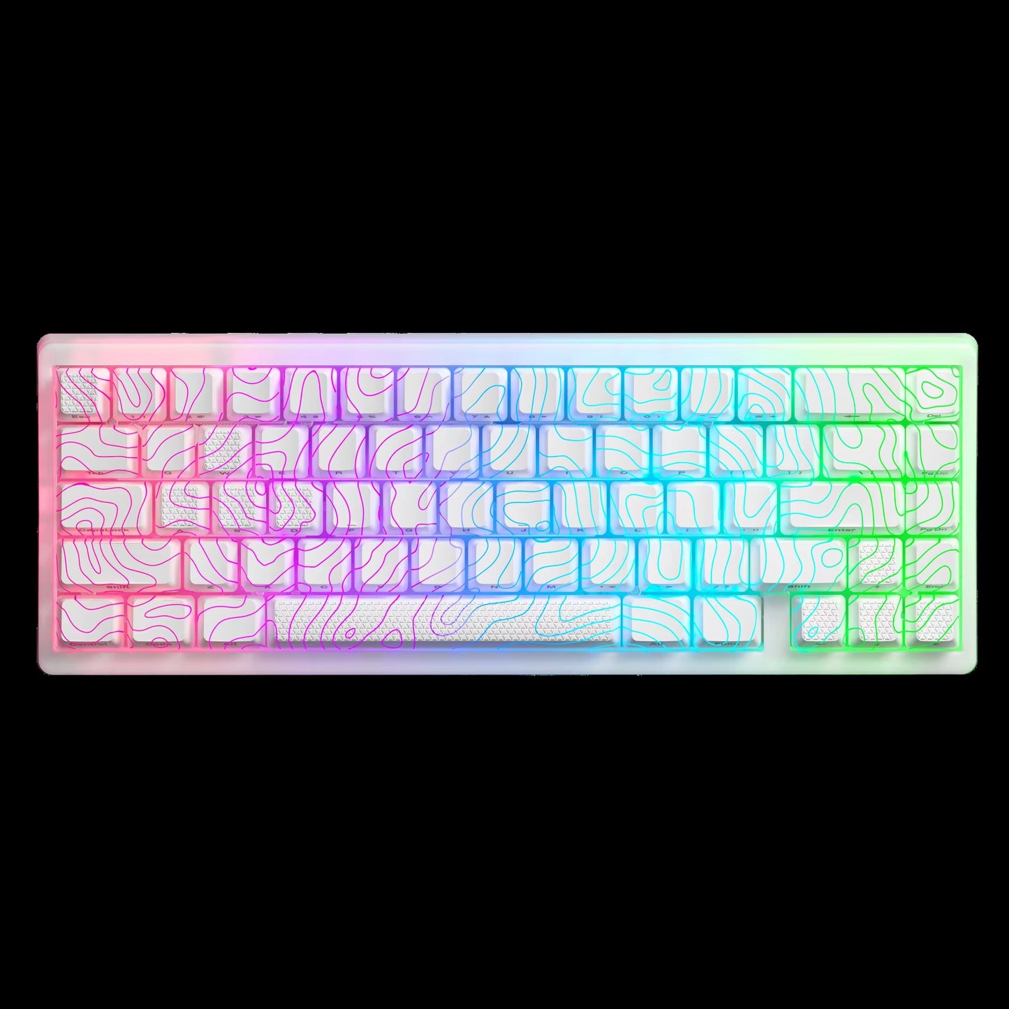 Wireless Mechanical Keyboard M67 Jadestone with Imd-Tech Keycaps Tri-Mode Topographic White Gamer Keyboard Gasket Design