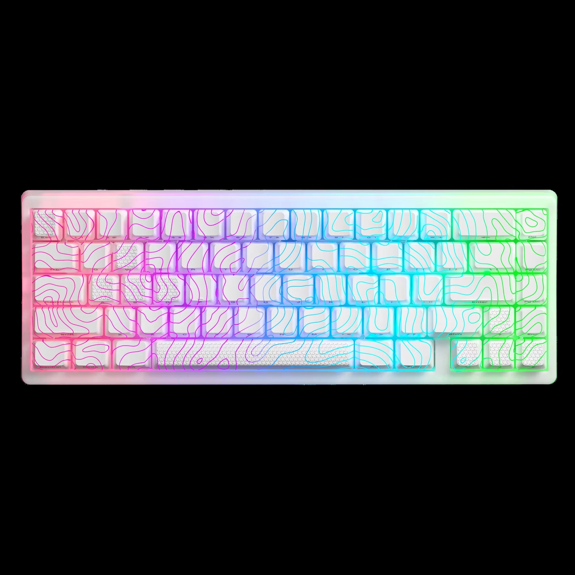 Wireless Mechanical Keyboard M67 Jadestone with Imd-Tech Keycaps Tri-Mode Topographic White Gamer Keyboard Gasket Design