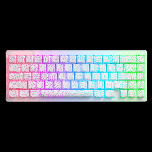 Wireless Mechanical Keyboard M67 Jadestone with Imd-Tech Keycaps Tri-Mode Topographic White Gamer Keyboard Gasket Design