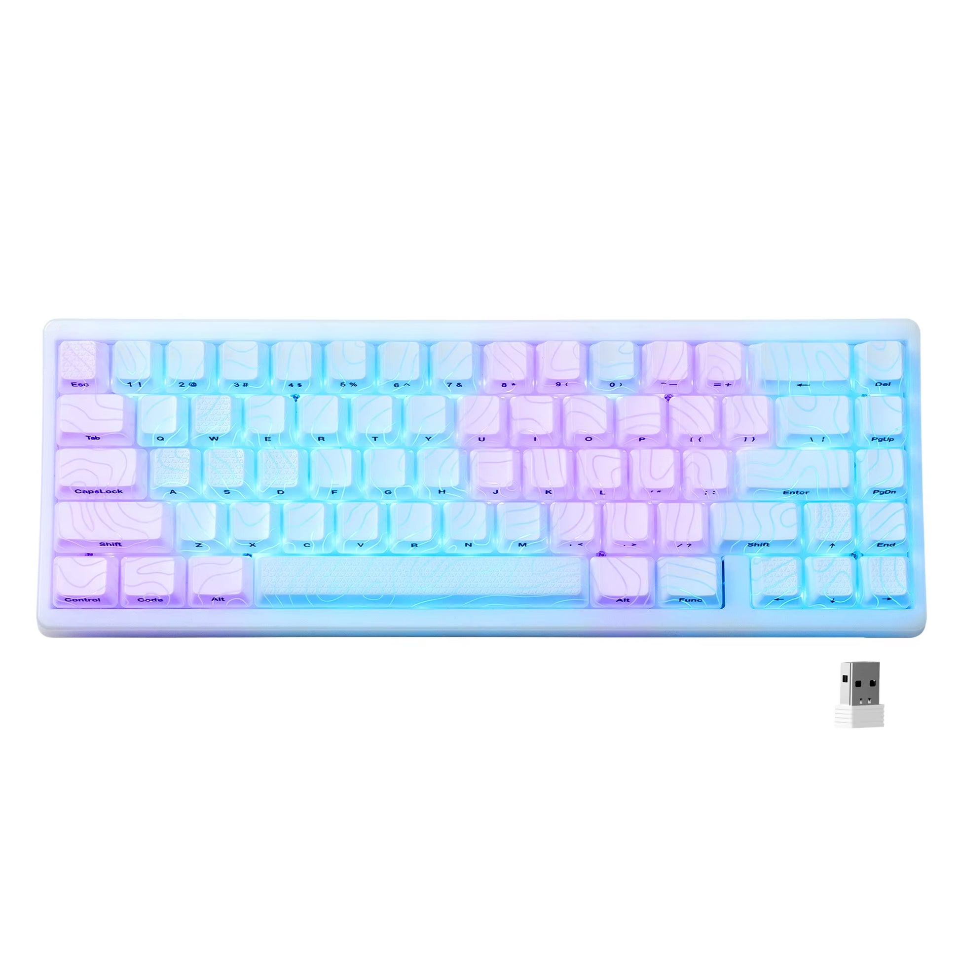 Wireless Mechanical Keyboard M67 Jadestone with Imd-Tech Keycaps Tri-Mode Topographic White Gamer Keyboard Gasket Design