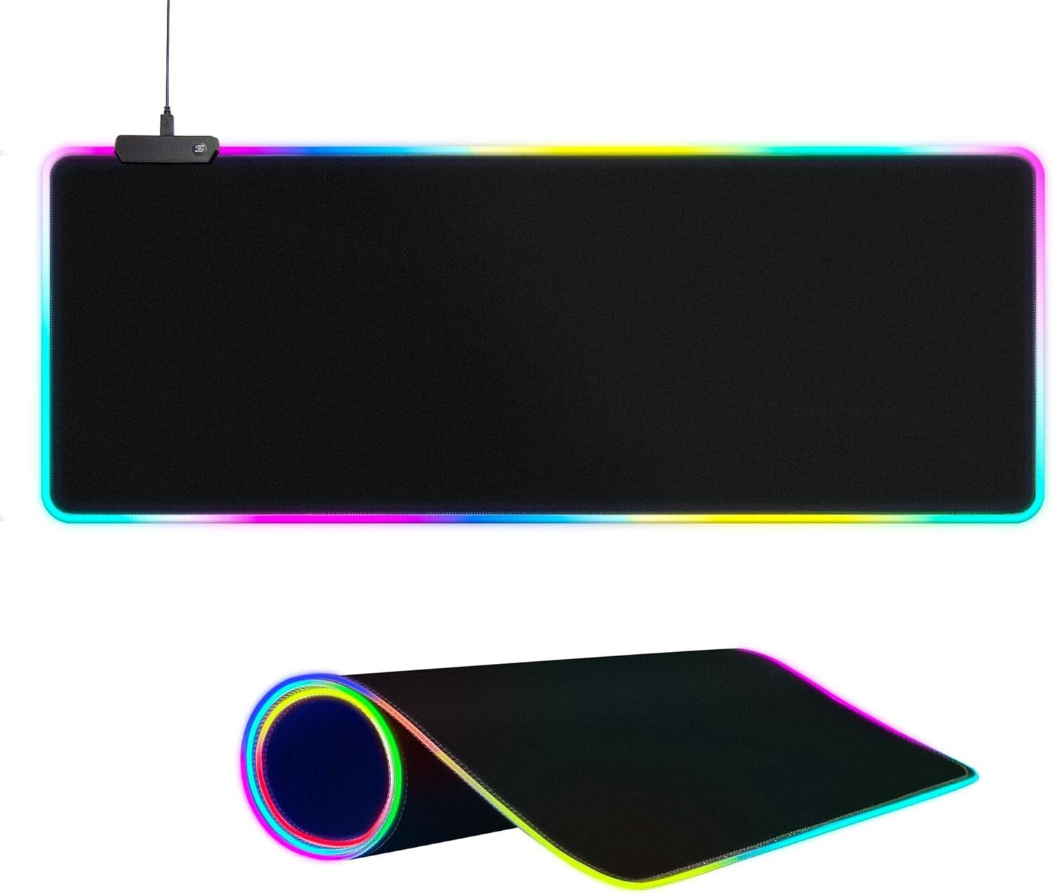 Large RGB Gaming Mouse Pad 15 Light Modes Extended Desk Mat