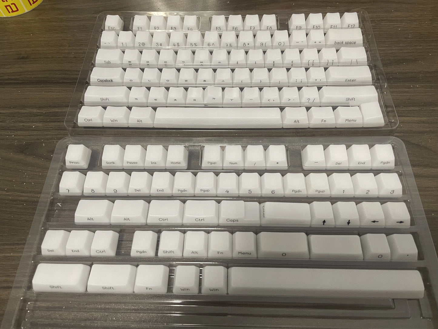JCM Fog Kermeates Keycap Silk Screen Transparent Keycap OEM Profile 130 Keys for Cherry MX Mechanical Keyboard 7U Space Key