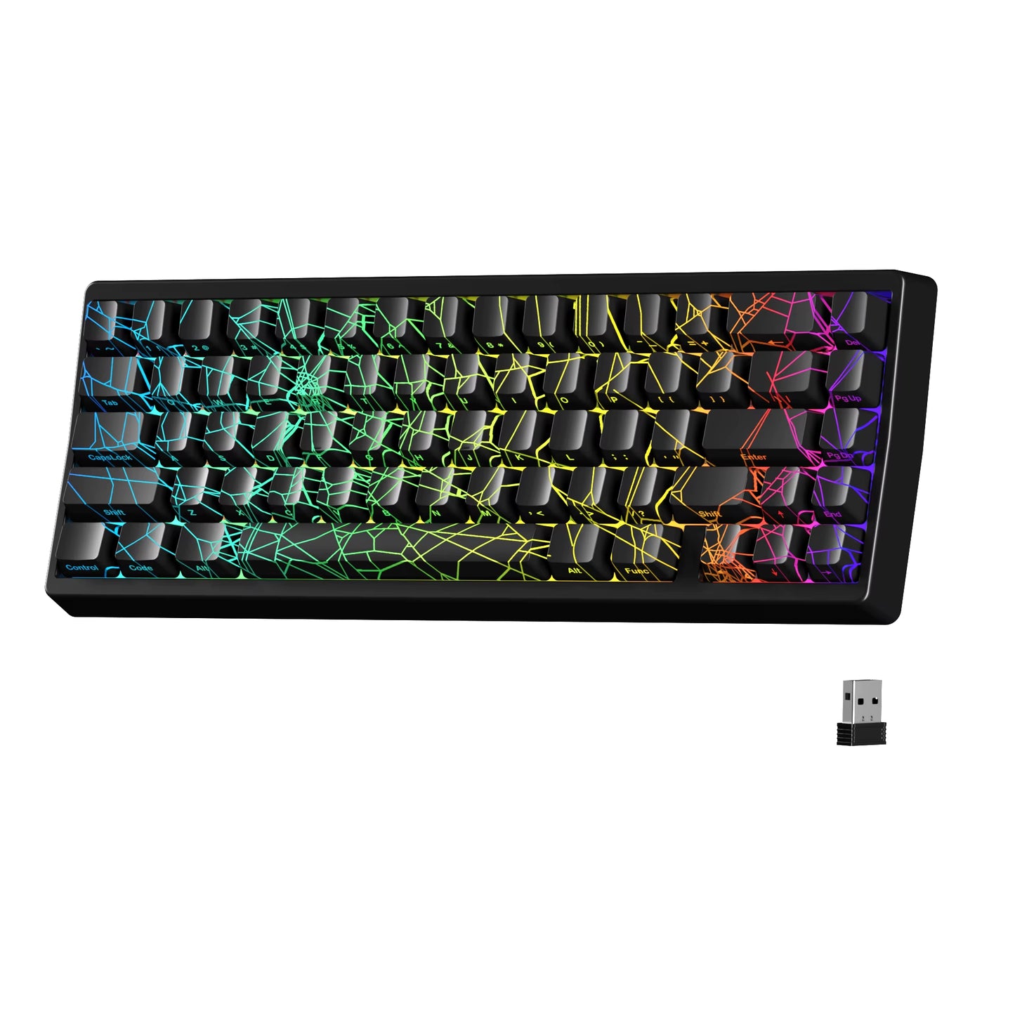 Wireless Mechanical Keyboard M67 Jadestone with Imd-Tech Keycaps Tri-Mode Topographic White Gamer Keyboard Gasket Design
